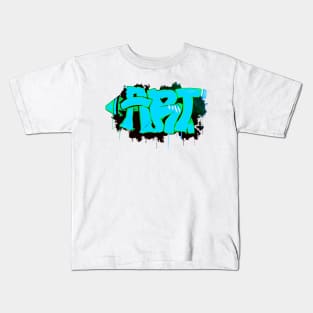 ART graffiti in blue Kids T-Shirt